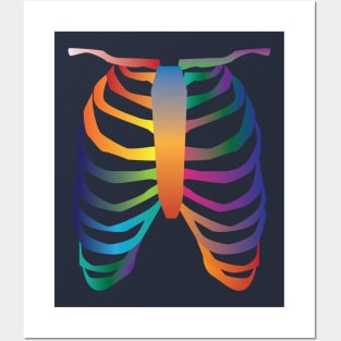 Colorful Ribcage Posters and Art